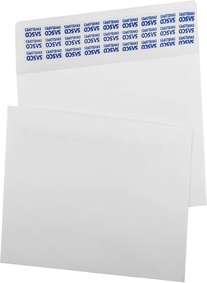 Sasco Envelope DL Size - 100 gsm. - Pack of 50 - White
